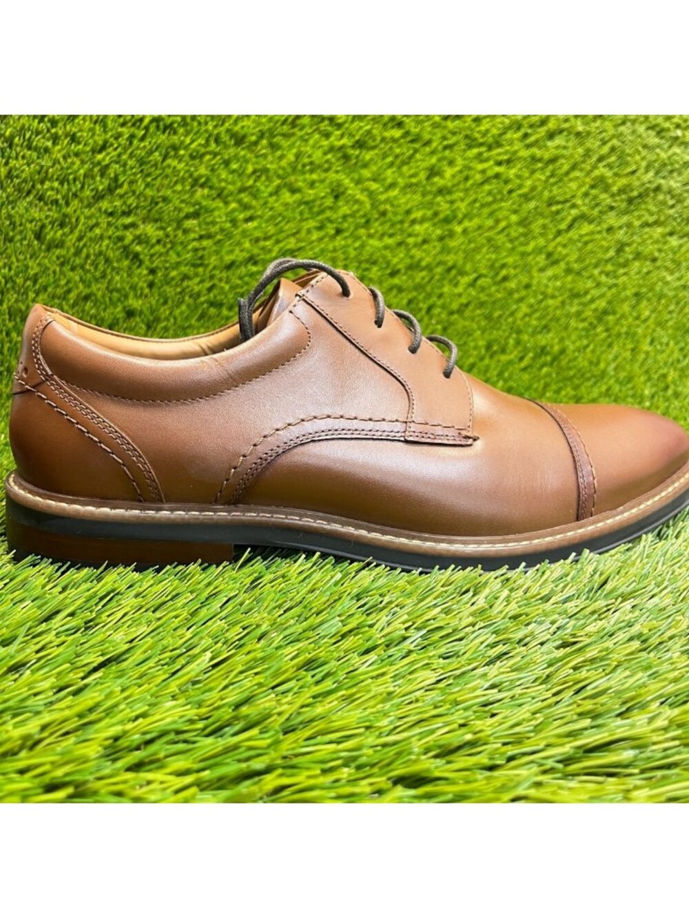 Nunn Bush Westfield Mens Size 10 Brown Casual Classic Cap Toe Oxford Dress Shoes
